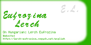 eufrozina lerch business card